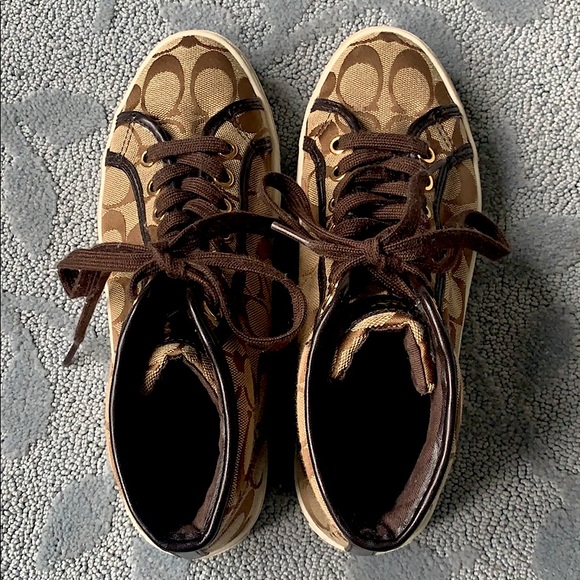 Coach Ladies High Top Sneakers - Picture 2 of 5
